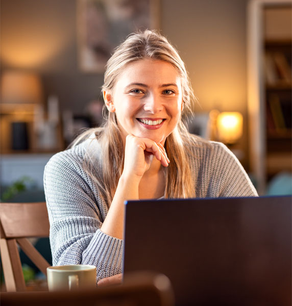 Person enjoying fast internet speed